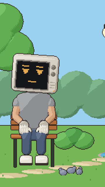 octyn sitting on a park bench