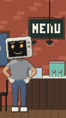 Cafe with a MENU board